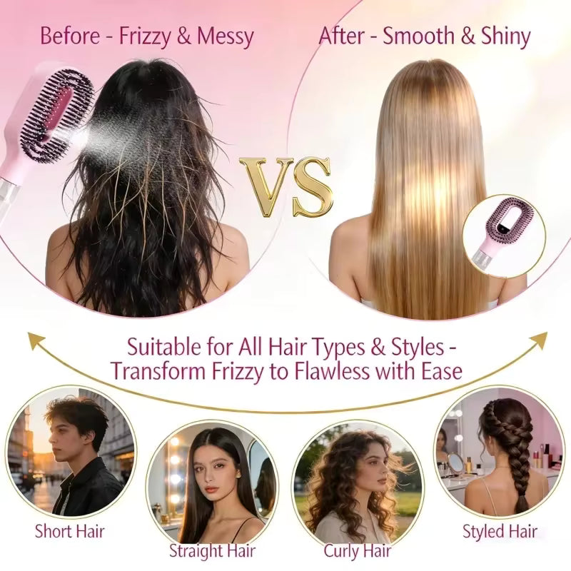 2 in 1 Detangling Hairbrush with Spray Bottle