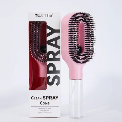2 in 1 Detangling Hairbrush with Spray Bottle